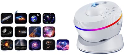 MakkelijkMooi LED Sterrenhemel Projector – Beamer - 13 Unieke Astronomische Projecties - 6 Lichtmodi - 1, 2 of 4 uur Timer