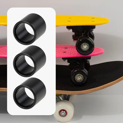 Dailygoods- Skateboard Bushings 18-delige Set - M8 Inch Draad - Compatibel met Bones Hardcore - Zwart - Duurzaam - Eenvoudig te Installeren - Skateboard Onderdelen
