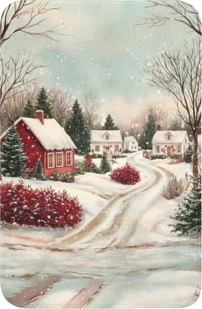 WC mat 40x60 cm - Antislip - Kerstsfeer - Landelijk - Rood - Toiletmat - Vloermat - Douchemat - Toilet tapijt - Toiletmatten