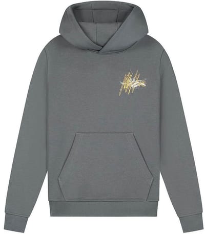 Malelions winter hoodie jongens - grijs/oranje - splash