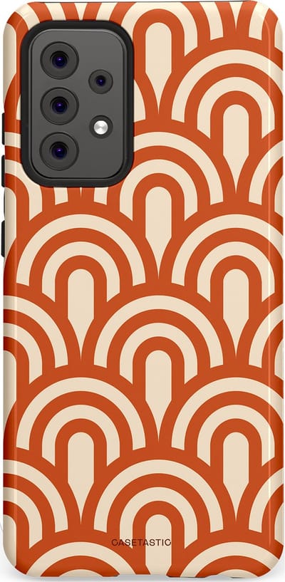 Casetastic hoesje geschikt voor Samsung Galaxy A52 (2021) 5G / Samsung Galaxy A52 (2021) 4G - Dubbellaagse bescherming - Oranje Bogen Parade - Fashion Case - Terracotta Crème