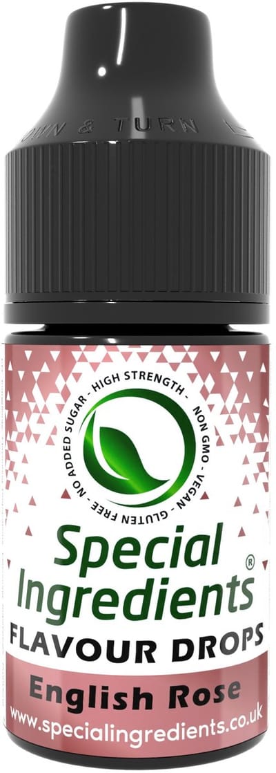 English Rose Smaak Druppels - 30 ml - Smaakdruppels - Flavour Drops - Moderne Gastronomie - Moleculair Koken - Hersluitbare Pot - Recycled Plastic