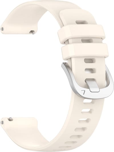 Siliconen bandje - geschikt voor Garmin Venu (2 Plus) / Venu SQ (2) / Vivomove (Style - Sport) / Vivoactive 3 / 5 / 6 / Forerunner 55 / 165 / 245 / 645 / 570 - 42mm - sterrenlicht