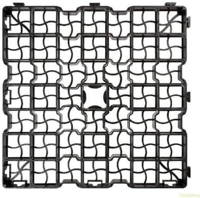 Graszoden rooster - Grindmat tegel - Stabiliteit gazon - Gemaakt van gerecycled plastic - 50x50 cm - Zwart