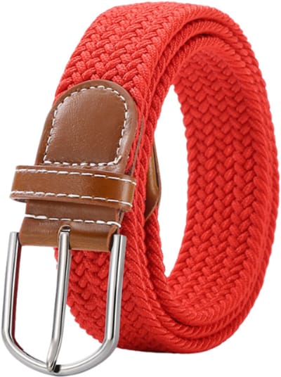 S4D® - Premium Elastische Riem - Geweven Uittrekbare Riem - Riem Voor Heren en Dames - Stijlvol En Erg Comfortabel - Rood