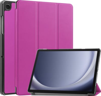 Hoesje - Geschikt voor Samsung Galaxy Tab A11 / A9 - Dun & Stevig - Hardcover Book Case - Trifold Bookcase Hoes - Hard Cover - Tablethoes - Paars