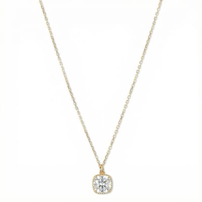 Petit Comité - Dames Ketting Geboortesteen April – Kristal Hanger - 925 sterling Zilver - 18k Gold Plated