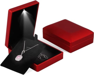 LED Verlichte Sieradendoos voor Halskettingen en Oorbellen - Luxe Geschenkdoos met Verlichting