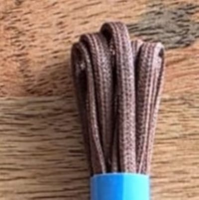 Smalle platte gewaxte veters van Gala - Midden bruin, 70cm - ca 3mm breed