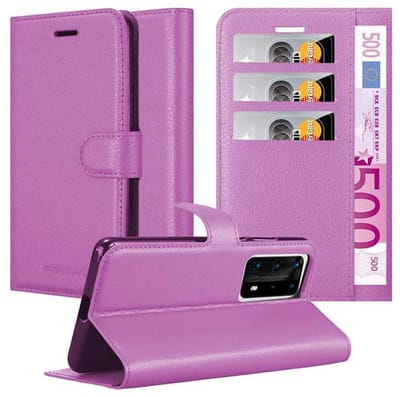 Cadorabo Hoesje geschikt voor Huawei P40 PRO / P40 PRO+ in MANGAAN PAARS - Beschermhoes met magnetische sluiting, standfunctie en kaartvakje Book Case Cover Etui