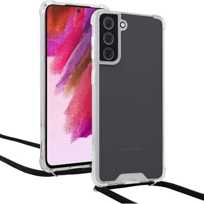 ShieldCase shock case met koord - geschikt voor Samsung Galaxy S24 Plus - schokbestendige Samsung Galaxy S24 Plus hoesje - hoesje met telefoonkoord - transparant