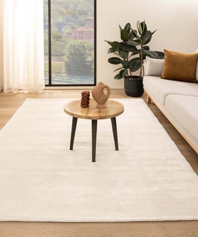 Viscose vloerkleed - Pearl wit 80x150