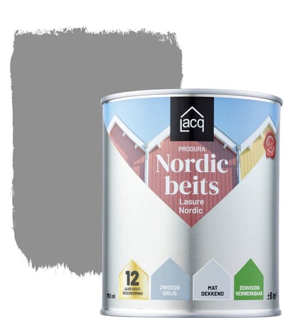 Lacq Produra Nordic Beits - 0.75L - Zweeds Grijs
