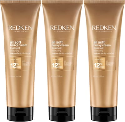 Redken All Soft Heavy Cream Mask – Hydraterend haarmasker voor droog en broos haar – 3 x 250 ml