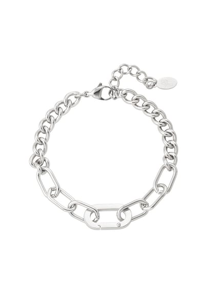 Schakel - armband 2 stijlen - zilver- roestvrij staal-sieraad