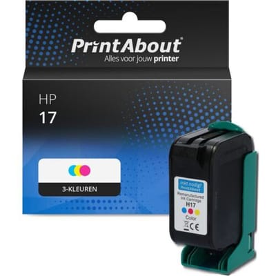 PrintAbout Inktcartridge 17 (C6625A) 3-kleuren geschikt voor HP