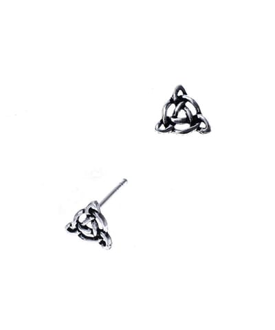 WeLoveSilver - zilveren oorstekers - triquetra design - hypoallergeen