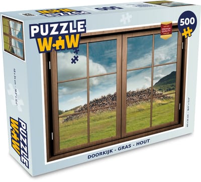 Puzzel Doorkijk - Gras - Hout - Legpuzzel - Puzzel 500 stukjes