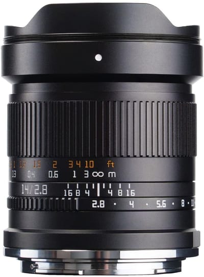 Dailygoods- Groothoeklens F2.8 - 14mm - Ultra Groothoek - Volledig Frame - Dubbele ASPH. Lens - 114° Gezichtsveld - Ideaal voor Nachtlandschappen