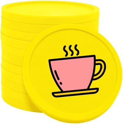CombiCraft koffiemunten neon geel - Ø29mm enkelzijdig bedrukt - 100 stuks