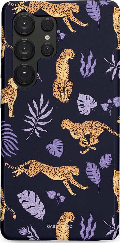 Casetastic Hoesje Geschikt voor Samsung S25 Ultra - Stijlvolle Beschermende Duo-layer Case - Cheetah charisma