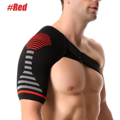 Attelle d'épaule réglable pour soulager la douleur Support de la coiffe des rotateurs et de l'articulation acromio-claviculaire Manchon de récupération de blessure Hommes Femmes S/M black