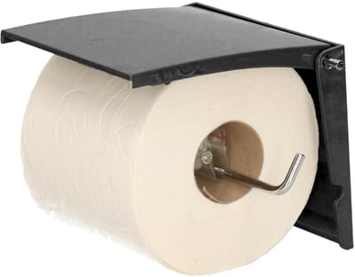 MSV Toiletrolhouder Grijs – Praktische Toiletpapierhouder en WC-Papierhouder voor Wandmontage – 13 x 15 x 11,5 cm