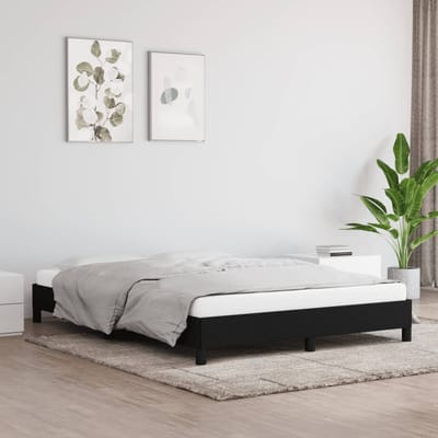 vidaXL - Bedframe - zonder - matras - stof - zwart - 140x200 - cm