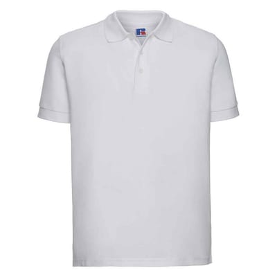 Russell Heren Ultimate Piqué Katoen Poloshirt (Wit)