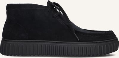 CLARKS Torhill Hi Heren Veterschoenen - Suede - Zwart