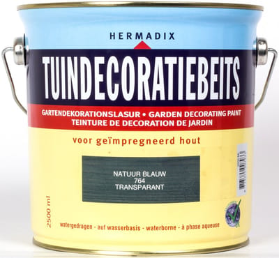 Hermadix Tuindecoratiebeits Transparant 764 Natuur Blauw - 2.5 l