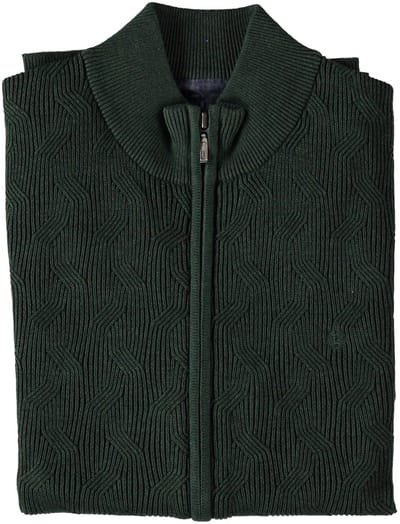 Fellows United Vest Cardigan Plated Structure Knit Green (42.1108 - 172)