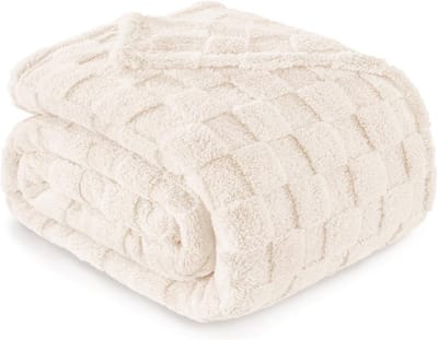 Geruite Fleece Deken 229 x 229 cm - Ultra Zacht en Warm - Ideaal voor Alle Seizoenen