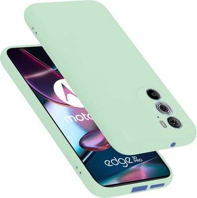 Cadorabo Hoesje geschikt voor Motorola EDGE 30 PRO / EDGE+ in LIQUID LICHT GROEN - Beschermhoes gemaakt van flexibel TPU silicone Case Cover