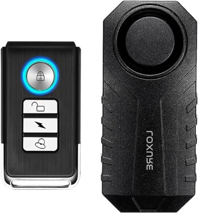 Fietsalarm met Afstandsbediening - Diefstal Beveiliger - Fiets Beveiligen - 3 Geluidsniveaus - 9.5 x 4 x 1.5 cm - Zwart