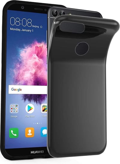 Hoesje Geschikt voor: Huawei P Smart 2018 - Silicone - Zwart