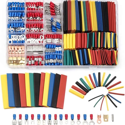 PROKING Kabelschoen en Krimpkous - Assortiment doos - 678 delig - Kabel schoen - Krimp kous - Auto - Motor - Caravan - Camper