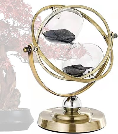 Grote Vintage Uurwerk - 720 Graden Rotating Timer - 60 Minuten Zandloper - Cadeau Zandloper voor Thuis - Bureau - Kantoor - Bruiloft Decoratie