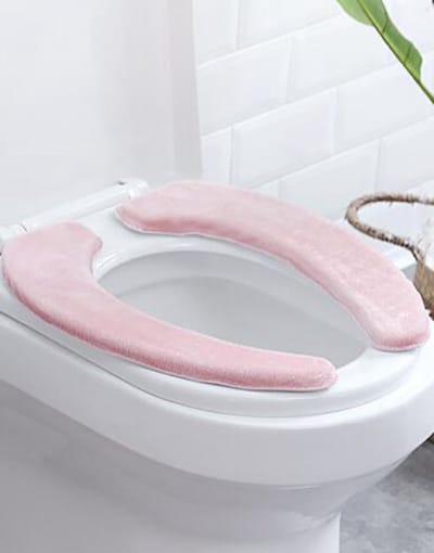 WC-bril hoes - Toiletbril kussen - Comfort op toilet - Wasbaar en herbruikbaar - Maat L - Roze