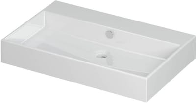 INK Unlimited Wastafel Porselein Zonder Kraangat - 700x450x110 mm - Glans Wit