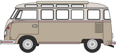 Oxford Volkswagen Samba Bus - Modelauto - Schaal 1:148 - Grijs/Wit
