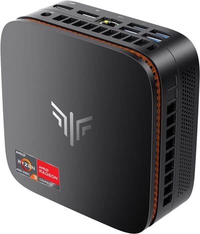 NiPoGi P1 Mini PC - AMD Ryzen 2544 - W-11 Pro - (4C/8T, bis zu 3,7 GHz) - 8GB DDR4 - 256GB SSD - Desktop-PC - HDMI 2.0 - Type-C - Wi-Fi 5