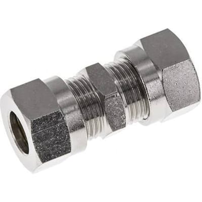 12L Vernikkeld Messing Rechte Snijringkoppeling 75bar ISO 8434-1