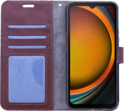 Portemonnee Book Case Hoesje Geschikt voor: Samsung Galaxy Xcover 7 - Donker Bruin