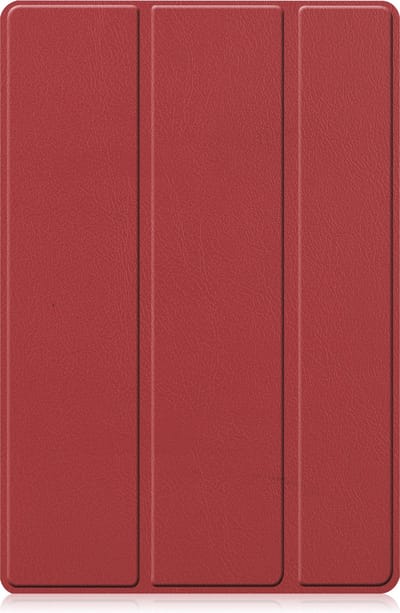 Hoesje - Geschikt voor Samsung Galaxy Tab A8 - Dun & Stevig - Trifold Bookcase - Hard Cover - Hardcover Book Case - Tablet Hoes - Donkerrood