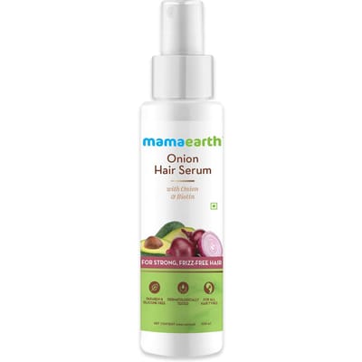 Mamaearth Sérum Capillaire à l'Oignon 100 ml pour des Cheveux Doux et Soyeux, Sans Frisottis, Sans Nœuds, Doux, Brillants et Forts