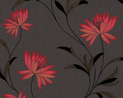 ROOD BLOEMEN BEHANG ATALANTA A.S CREATION 95720-2