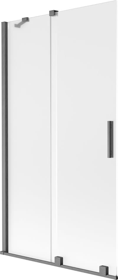 Mexen Velar badwand 2-delige schuifbare deur 100 x 150 cm, matglas, geborsteld gun grijs - 896-100-000-31-66