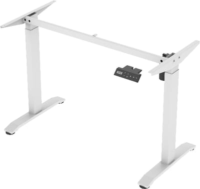 Zit Sta Bureau Elektrisch verstelbaar onderstel | Frame wit | Geschikt voor bureaublad formaat 120 cm | met geheugenfunctie | In hoogte verstelbaar van 72-117 cm