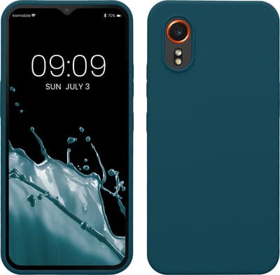 kwmobile telefoonhoesje geschikt voor Samsung Galaxy Xcover7 - Hoesje met siliconen coating - Smartphone case in mat petrol